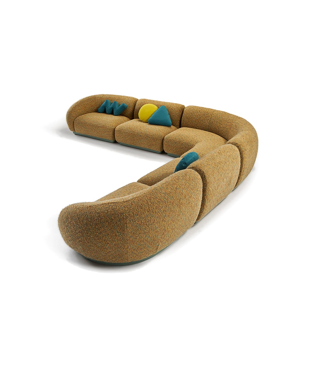 Vesta Modular Sofa by Sancal curved composition from above – In Dubai by WSPR