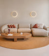 Vesta Modular Sofa by Sancal with a chaise longue on a round rug – In Dubai by WSPR