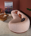Vesta Modular Sofa by Sancal curved sofa in pink, detail – In Dubai by WSPR