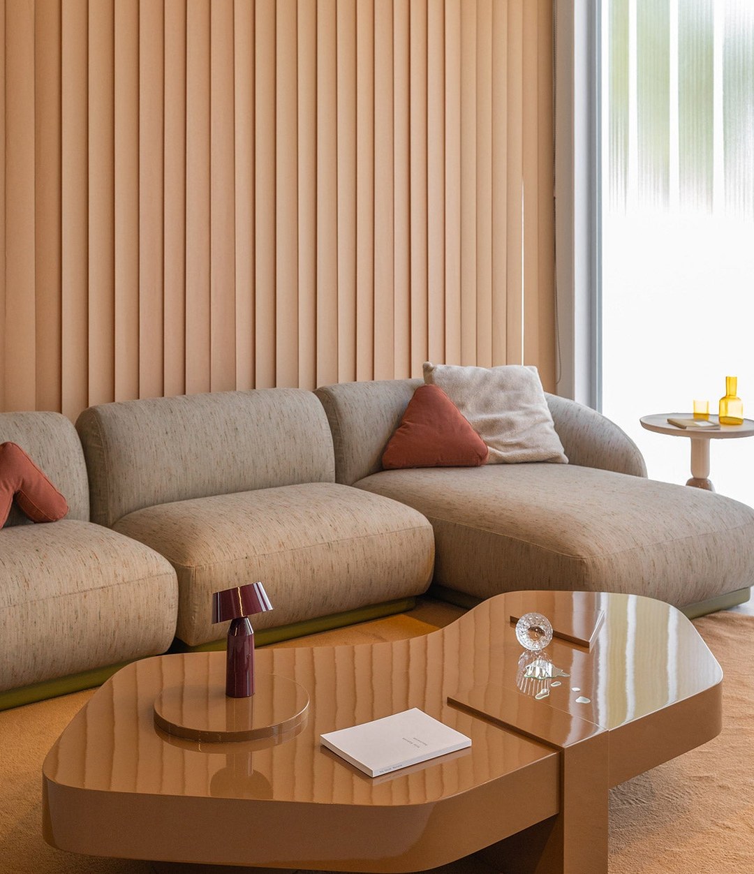 Vesta Modular Sofa by Sancal with a zigzag cushion, detail – In Dubai by WSPR
