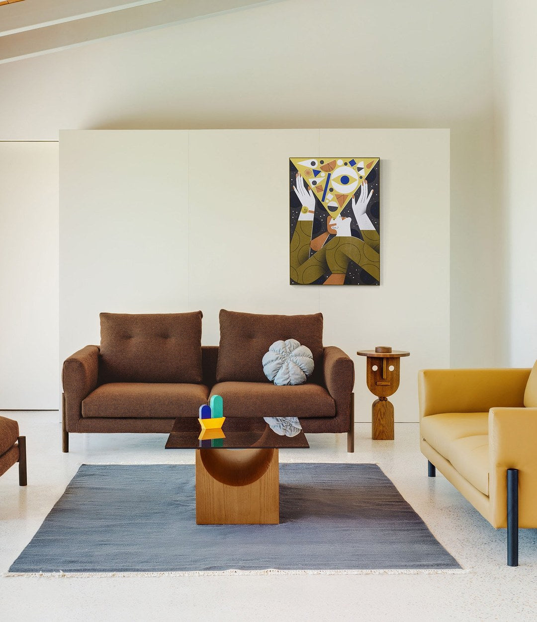 Vestige Coffee Table by Sancal in orange in a living room – In Dubai by WSPR