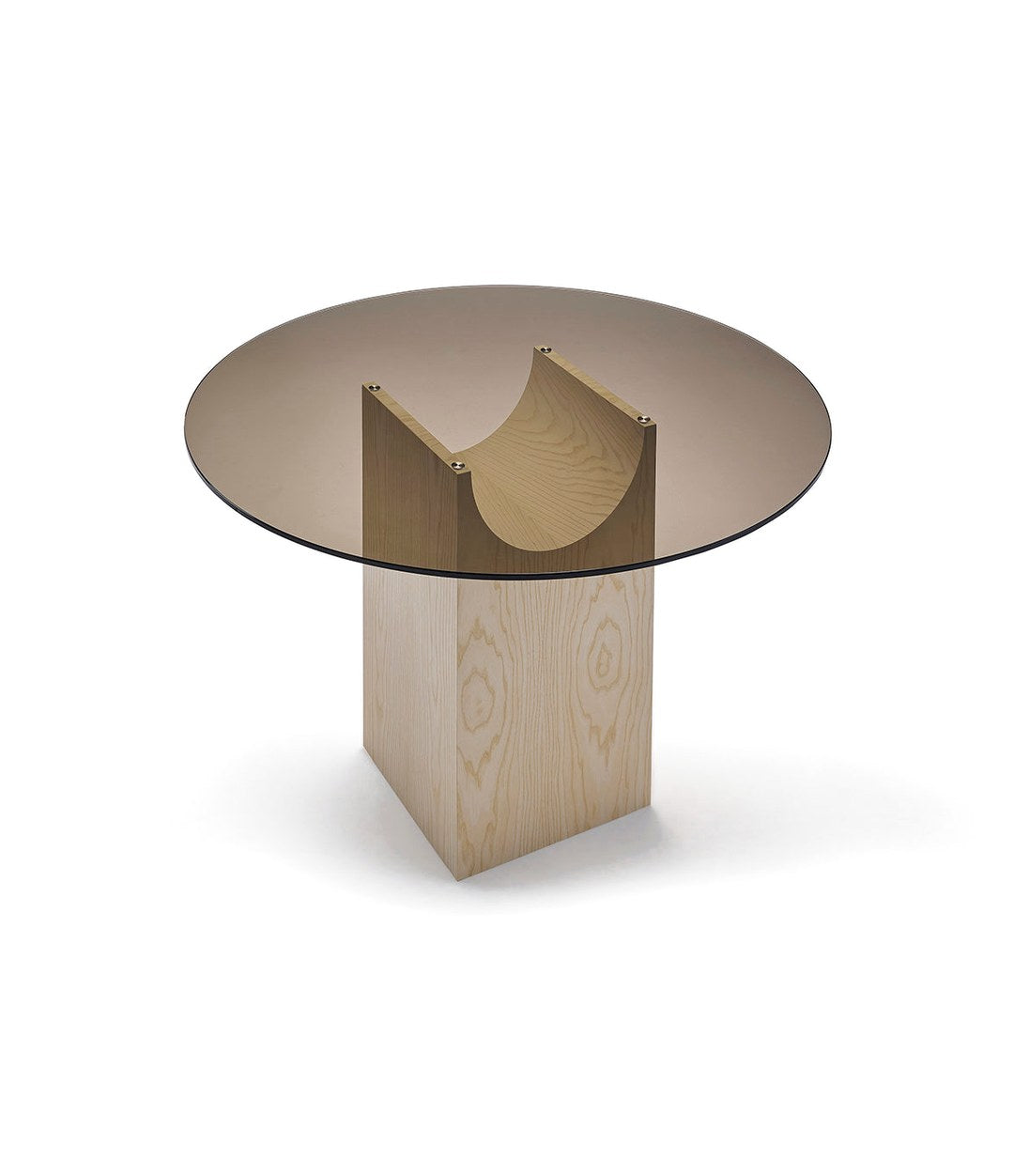 Vestige Dining Table by Sancal round on an ash base – In Dubai by WSPR
