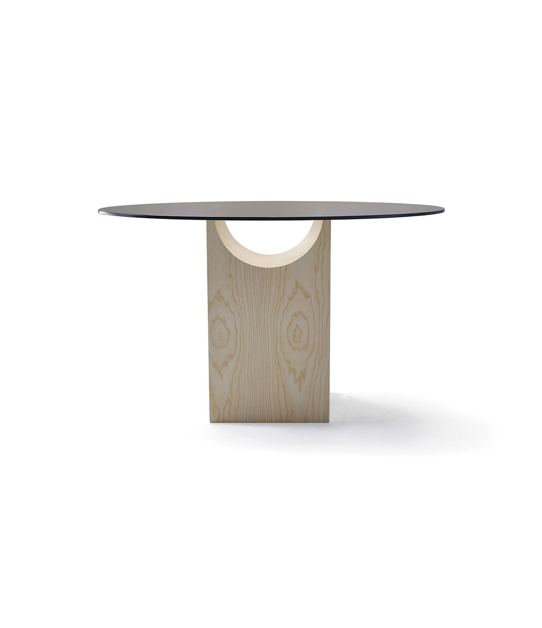 Vestige Dining Table by Sancal round in ash, side view – In Dubai by WSPR