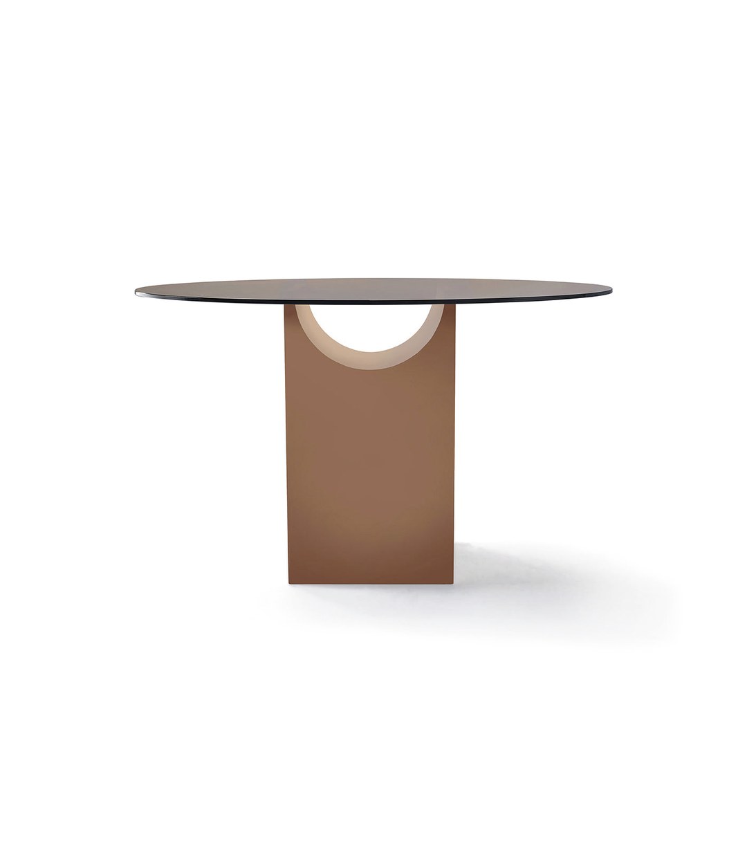 Vestige Dining Table by Sancal round on a brown base – In Dubai by WSPR