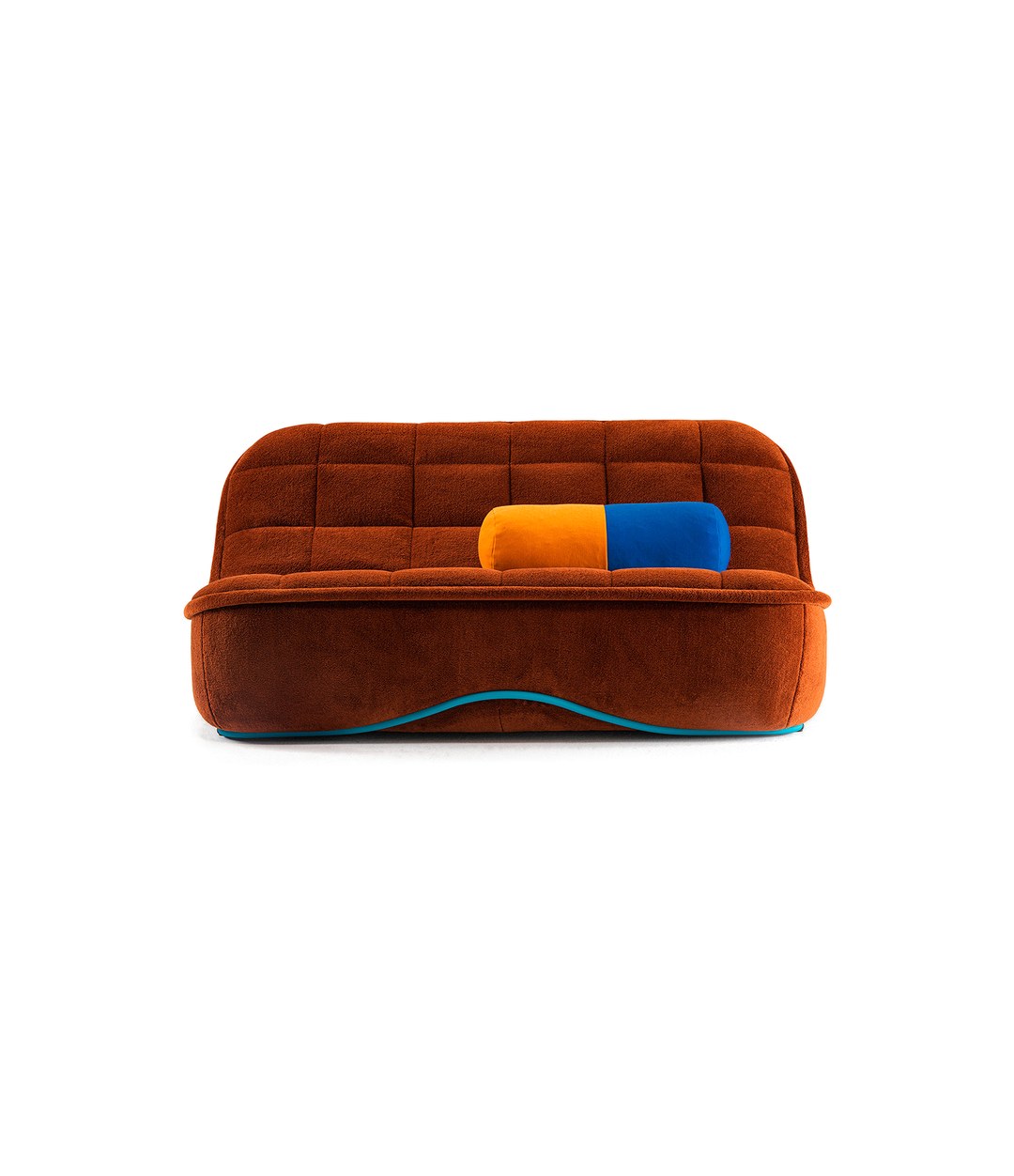 Vibe Sofa by Sancal in rust velvet with cushions – In Dubai by WSPR