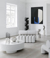 W Candle Holder by 101 Copenhagen in Bone White in a styled interior – In Dubai by WSPR