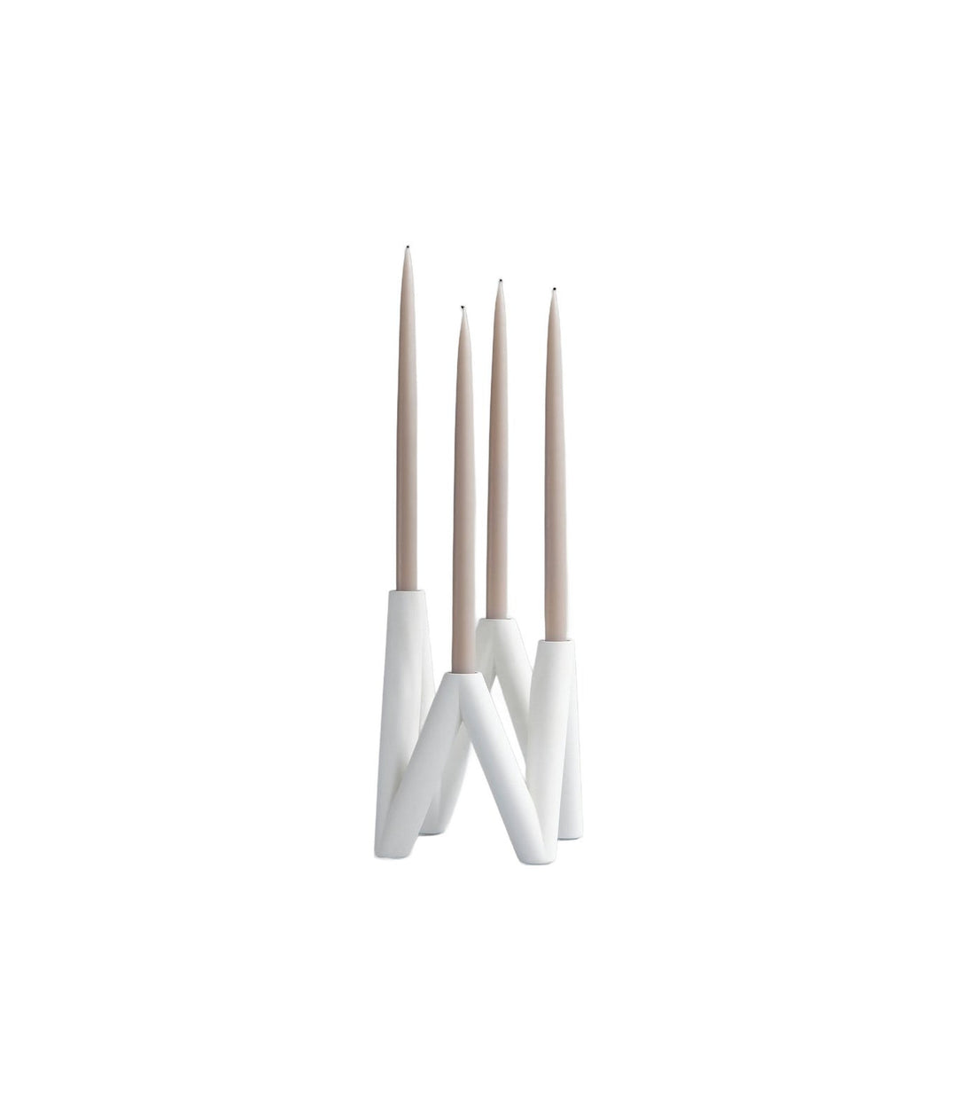 W Candle Holder by 101 Copenhagen in Bone White, view 2 – In Dubai by WSPR