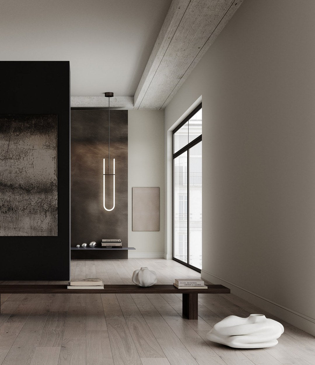 Wabi Vase, Mini by 101 Copenhagen in Birch in a styled interior – In Dubai by WSPR