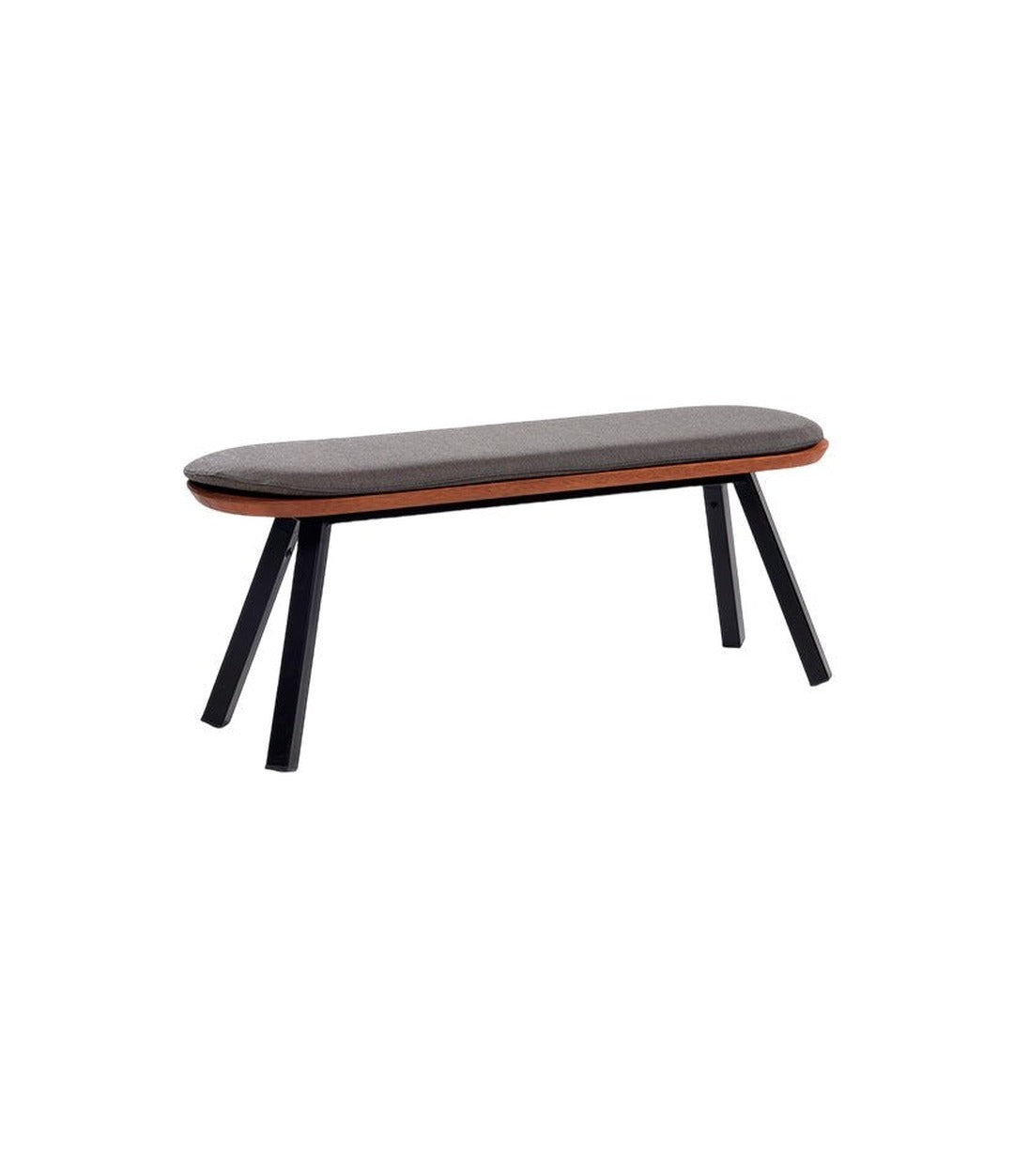 You and Me Bench with Cushion by RS Barcelona in Dark Taupe Outdoor, 120 cm, 120 cm – In Dubai by WSPR