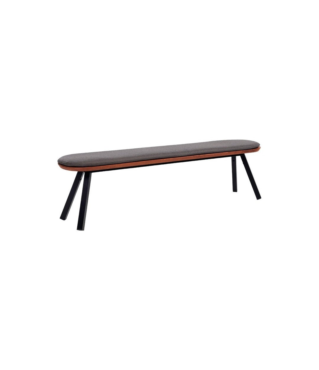You and Me Bench with Cushion by RS Barcelona in Dark Taupe Outdoor, 180 cm, 180 cm – In Dubai by WSPR