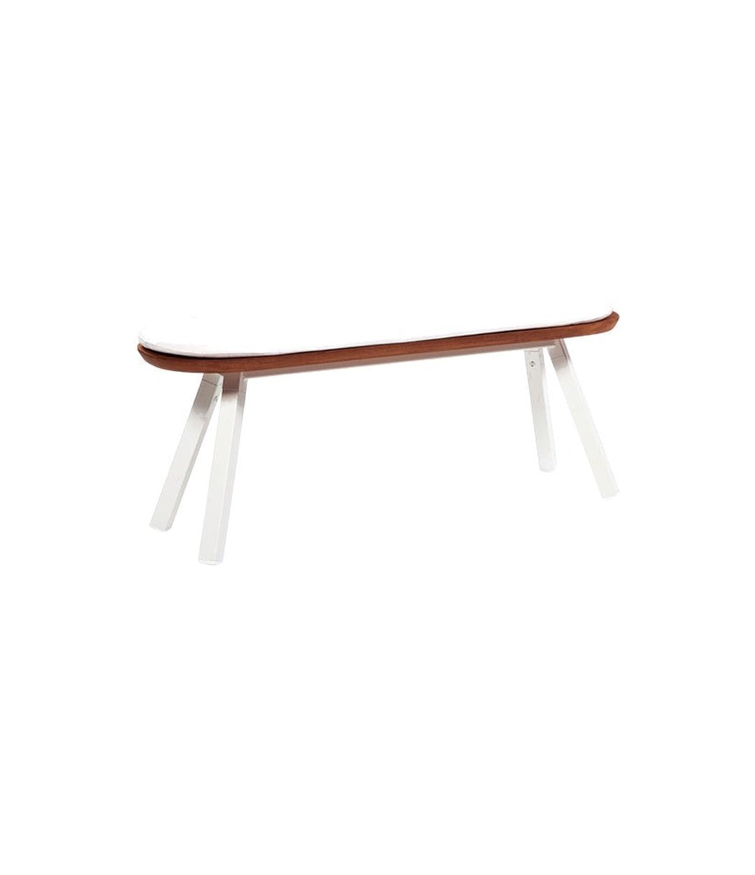 You and Me Bench with Cushion by RS Barcelona in White Outdoor – In Dubai by WSPR