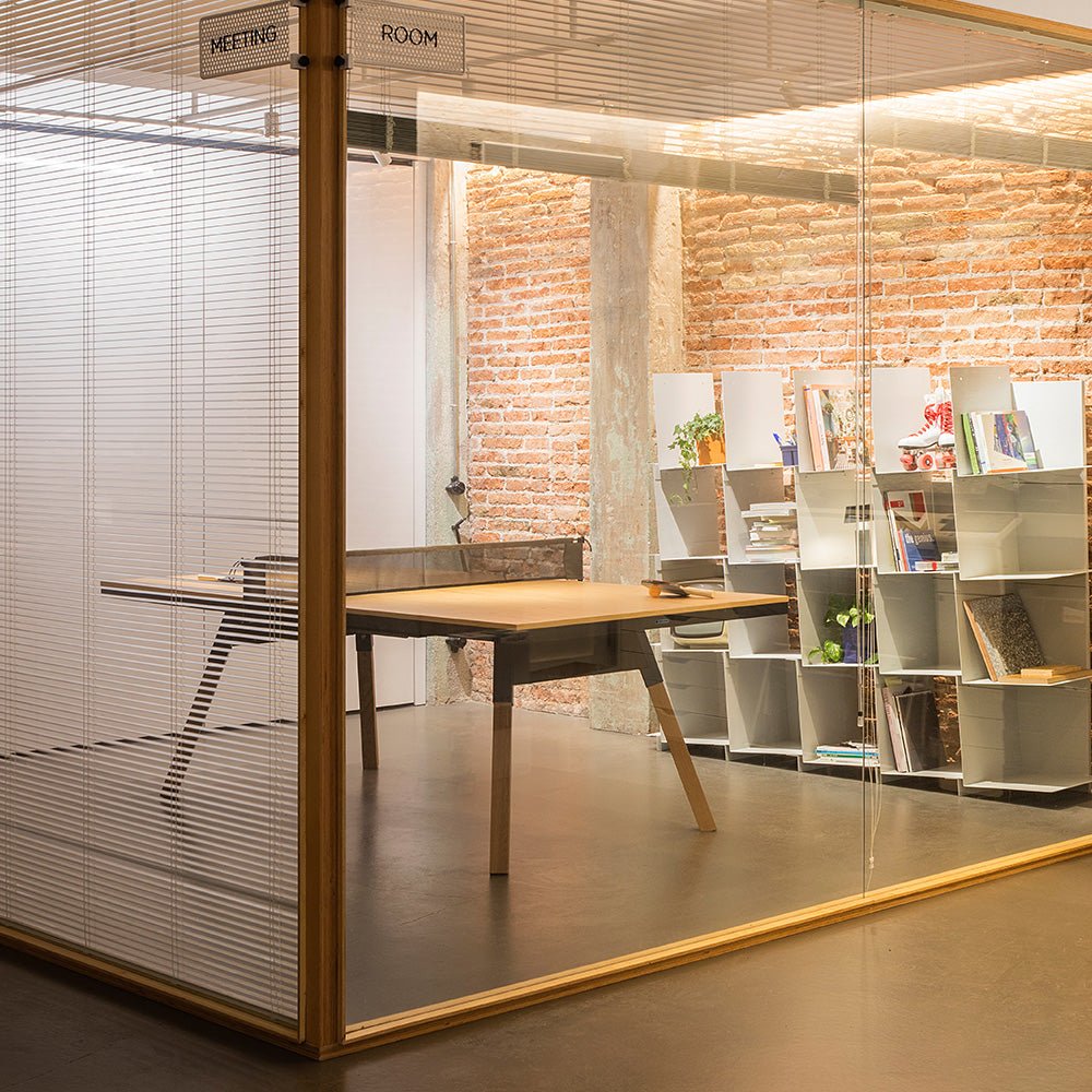You and Me Ping Pong Table 220 by RS Barcelona in Oak/Black in an office setting – In Dubai by WSPR