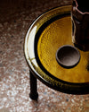 Zigo Coffee Table by Miniforms with Yellow Amber cast glass, top view – In Dubai by WSPR