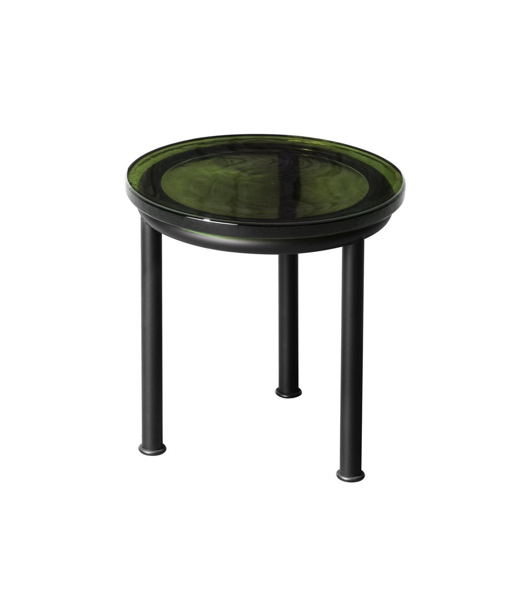 Zigo side table by Miniforms Ø39 x 38.5 cm with Petrol Cast Glass top – In Dubai by WSPR