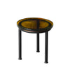 Zigo side table by Miniforms Ø39 x 38.5 cm with Yellow Amber Cast Glass top – In Dubai by WSPR